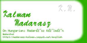 kalman madarasz business card